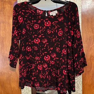 Velvet graham & spencer  lace trim blouse.